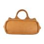 PU Vegan Leather Custom LOGO Handbags in Brown Ladies Clutch Bag with Handles
