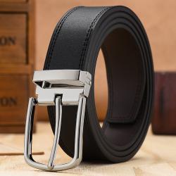 In stock custom logo men belt leather belts men alloy pin buckle belt for men women