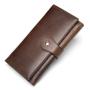 Fashion Retro Genuine Leather RFID Blocking Long Wallets Large Capacity Women Trifold Wallets Phone Holder Clutch Travel Purse