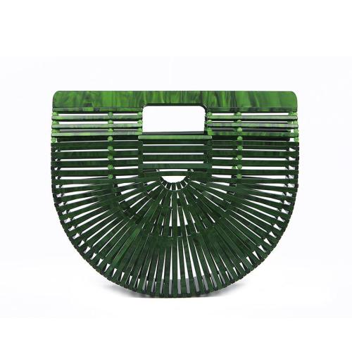 Green Luxury Women Wedding Hand Bag Bridal Handbag Transparent Clutch Party Acrylic Evening Bags Clear Purse