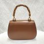 2024 Bamboo Handle Purses And Handbags Luxury Genuine Leather Bags For Women Ladies