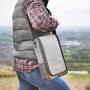 Cooling Wine Carrier Bag in Premium Ash Grey Wine Cooler Compartment Keeps Wine Chilled