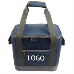 Custom Large Foldable Beach Picnic Grocery Wine Tote Insulated Bag Peva Lining Reusable Soft Shoulder Cooler Bag