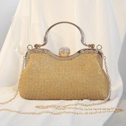Vintage Evening Bag Women's Rhinestone Handbag Banquet Dress Hundred Rhinestone Handbag Crossbody Bag