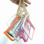 Custom Kids Travel Transparent Small Makeup Cosmetic Bag Clear PVC Lipsticks Keychain Bag Zipper Mini Pouch