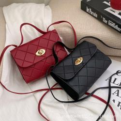 2024 Korean Version Striped Small Square Ladies Handbag Portable Fashion Bag for Women Foreign Trade Wholesale