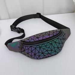 LOVEVOOK 2021 fanny pack womens crossbody belt bag for girls small purse waist pack women ladies geometric luminous fanny bag