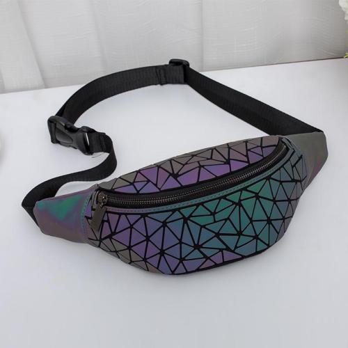 LOVEVOOK 2021 fanny pack womens crossbody belt bag for girls small purse waist pack women ladies geometric luminous fanny bag