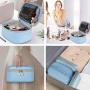 Transparent bags Travel Pouch Leather Blue Makeup Cosmetic Bag Drawstring Lazy  Storage Bag For Packaging Makeup