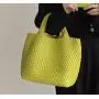 New Hand Woven Large Capacity Tote Carrying Women'S Single Shoulder Bun Female Vegetable Basket Female Bag