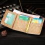 ZR203 Denim Canvas Retro Student Men's Wallet Short Threefold Wallet Men's Change Card Bag Spot Wholesale