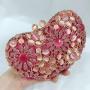 New hollow clutch bags handcrafted rhinestone inlaid luxury bag handbags for women metal crystal evening bag