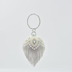 New Round Ball Pearl Bright Diamond Handheld Evening Bag