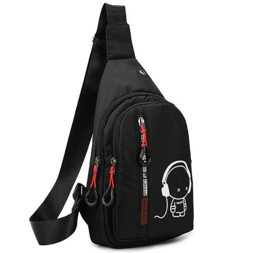 KBW425 Nylon Chest Bag New Ladies Single Shoulder Luminous Bag Outdoor Sports Leisure Men Crossbody Bag