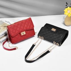 Custom logo women's new design chain shoulder bags pu leather 2024 new fashion crossbody bags ladies square bag