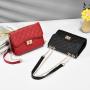 Custom logo women's new design chain shoulder bags pu leather 2024 new fashion crossbody bags ladies square bag