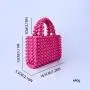 Wholesale Luxury Ladies Evening Handbags Pearl Beaded Tote Bags Girls Wedding Party Pearl Basket Bag Clutch Purse