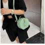 Fashion Lady Designer Bag Round Embossing Alligator Pattern PU Leather Purse Bright Color Casual Cross Body Sling Bag for Women