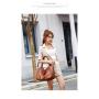 Customs Handbag  Large Capacity Luxury PU Leather Solid Color Tassels  Messenger for Women  Zipper Customs Tote Bag