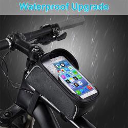 Custom PVC Rain Proof Touring Riding Small TPU Front Fancy Mountain Tube Leg Bike Mobile Phone Holder Bicycle Saddle Frame Bag