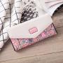 HR145 Women's Artificial Leather Lovely Wallet Clip Fashion Versatile Long Zipper Purse Wedding Birthday Metal Women's Handbag