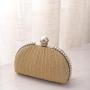 Cute small and exquisite Pearl metal frame New tide Mini elegant clutch bags for women luxury evening bags