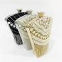 Custom Pearl Flower Women Rhinestone  Tassel Party Clutch Diamonds Handbags Purse Rhinestone Evening Bags Clutch 2024