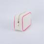 Keymay Popular RTS Stock Multi-color 4 Sizes Embroidery Letter Patches Zipper Cosmetic Bag Travel Organizer Canvas Makeup Bag