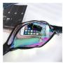 Factory Wholesale Waterproof Laser PVC Hologram Clear Waist Bag Customized Logo Outdoor Casual PU Crossbody Fanny Pack