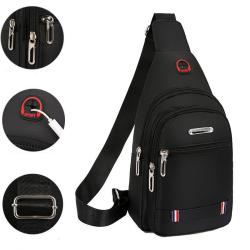 Gelory External Headphone Shoulder Crossbody Bag Waterproof Fanny Pack Multifunction Travel Shopping Sling Chest Bag