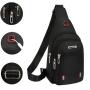 Gelory External Headphone Shoulder Crossbody Bag Waterproof Fanny Pack Multifunction Travel Shopping Sling Chest Bag