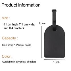 Factory Wholesale New Embossed Pu Leather name Luggage Label Bag Tag Pvc travel Luggage Tags identifiers kids bag tag