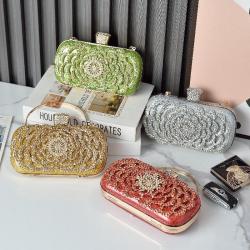 Womens Crystal Evening Clutch Bag Rhinestone Wedding Handbag Purse for Bridal Prom Cocktail Party bride bag