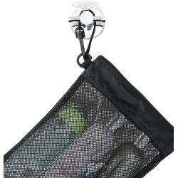 Gelory Zipper Drawstring Pouch Shower Bag Tote Mesh Caddy Toiletry Organizer Compact and Lightweight Wash Storage Bag
