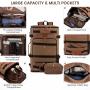 LOVEVOOK Retro Canvas Rucksack Convertible Duffel Bag 40L Outdoor Camping Hiking Fits 17.3 Inch Laptop Travel Backpack