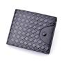 New men's wallet men's short fashion open wallet casual trend woven pattern multi-card large capacity wallet 2021