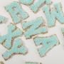 Stick On Handbags Directly Wholesale 26 Alphabets A-Z Gold Sequin Custom Embroidery Pearl Woven Chenille Varsity Letter Patches
