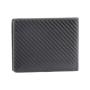 customized bi-fold pu carbon fiber leather ID window purse men leather wallet pocket slim wallet for men