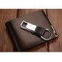 Leather Key Chain Wallet Gift Set for Men Custom Vegan PU Leather RFID Blocking Bifold Wallet