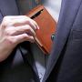 High quality mens wallets slim genuine leather rfid leather money clip pocket card holder with money clip
