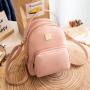 Women's PU Leather Mini Backpack Girls Rucksack Small Travel Backpack