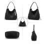 LOVEVOOK&REALER Women Lady PU/CANVAS Leather Handbag Shoulder Messenger Bag Tassels Evening Tote Hobo Bag.