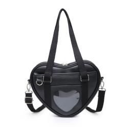 Hot selling designer ita bag crossbody heart shape ita bag custom with clear window
