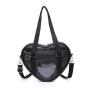 Hot selling designer ita bag crossbody heart shape ita bag custom with clear window