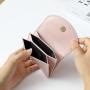 HR580 New Women's Wallet PU Leather Short Solid Color Card Holder Bag Women's Small Simple Lightweight Girl's Coin Wallet Purse