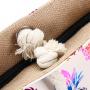 Girls Shopping Handbag Pineapple Printed Shoulder Bag Cotton Large Capacity Ladies Beach Bag For Summer Holiday