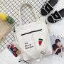 Large Capacity Women's Crossbody Canvas Shopping Bag Custom Logo Plain Organic Cotton Shoulder Tote Bag for Student