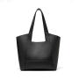 Custom Logo Women Fashion Plain  Leather Handbags  Large Size Shoulder Bag Luxury Casual Simply Fashion Latest Women Tote Bags