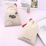 Recyclable Lattice Drawstring Cotton Skincare Product Storage Cosmetic Bag Organic Custom Logo Printed Mulsin Gift Dust Pouch