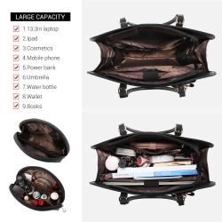 LOVEVOOK Laptop Tote Bags Large PU Crossbody Work shoulder Bags 15.6inch Computer bags 2pcs Briefcase women Handbags and Purse